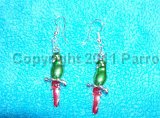 green_red earrings